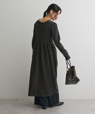 CRAFT STANDARD BOUTIQUE カットアウトニットワンピース Charcoal Gray