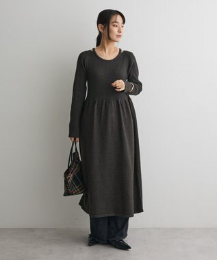 CRAFT STANDARD BOUTIQUE カットアウトニットワンピース Charcoal Gray