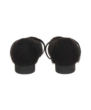 Bridget Birkin 【Bridget Birkin】エラスティックバンドもこもこスクエアバレエシューズ ブラック