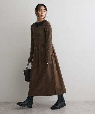 CRAFT STANDARD BOUTIQUE カットアウトニットワンピース Khaki