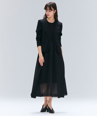 BEIGE, 【洗える・VERY NaVY 11月号掲載】CINDY / ダブルカラージャケット Black x Black