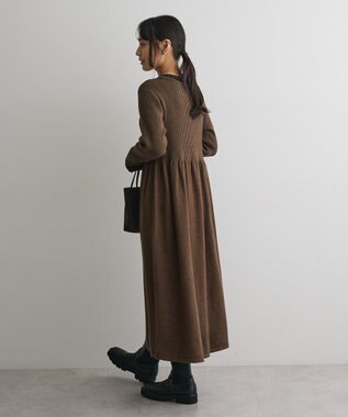 CRAFT STANDARD BOUTIQUE カットアウトニットワンピース Khaki