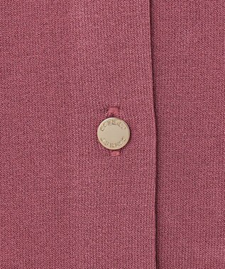 J.PRESS LADIES L 【洗える】レーヨンエリートストレッチ クルーネック カーディガン ローズピンク系