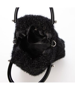 UNBILLION カシュカシュ cachecache / プラ手ハンドルキラキラミニ2wayバッグ ブラック