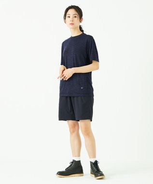 JOSEPH ABBOUD MOUNTAIN ランダムスラブリップル Tシャツ ネイビー系