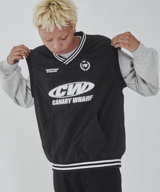 WEGO ナイロンVネックベスト ブラック