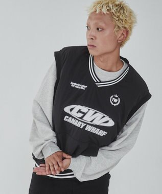 WEGO ナイロンVネックベスト ブラック