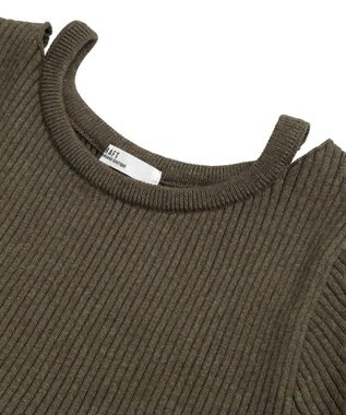 CRAFT STANDARD BOUTIQUE カットアウトニットワンピース Khaki