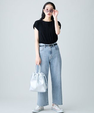 ANY ウェリントンサングラス（巾着付き） グレー
