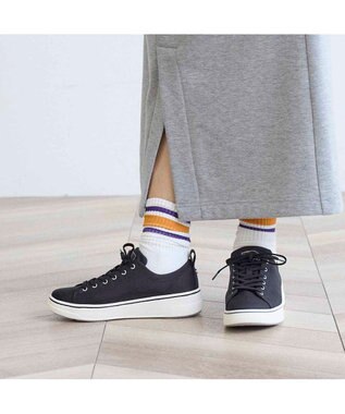 ing <ing>【レイン対応】ローカット厚底スニーカー ブラック