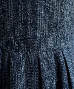 Tiaclasse 【洗える】ツイードタックワンピース ネイビー