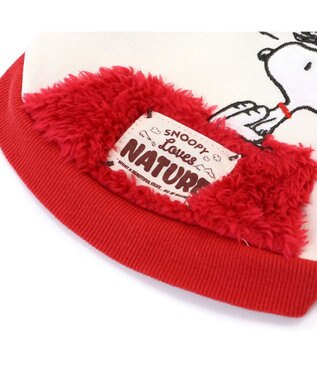 PET PARADISE スヌーピー  ペティヒート パーカー 《赤屋根柄》小型犬 白～オフホワイト