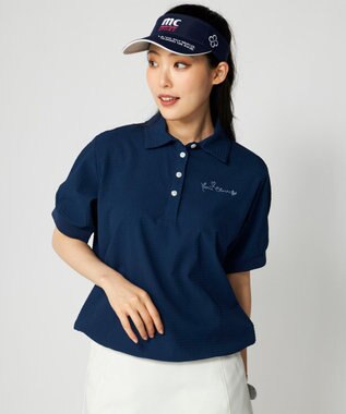 FILA GOLF／marie claire 【marie claire SPORT】 ストレッチサッカー素材ポロシャツ
