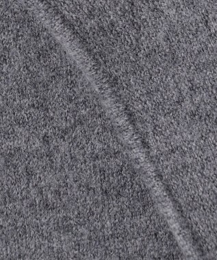 BEIGE， CHICORA / レザーポケット付きウールニットジャケット Md.Gray