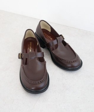 Green Parks ＥＴＳ．Ｔストラップローファー Dark Brown