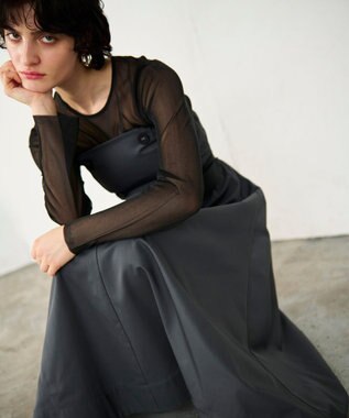 GRACE CONTINENTAL トレンチジャンパースカート グレー