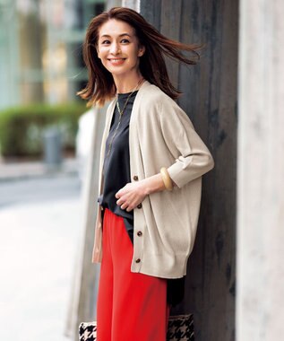 UNFILO 【新色追加！/接触冷感】マイビューティ バックフレアTシャツ グレー系