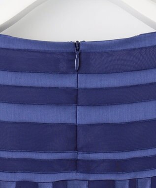 自由区 【XSサイズ～/洗える/セット可】オパールストライプ ブラウス ダルブルー系