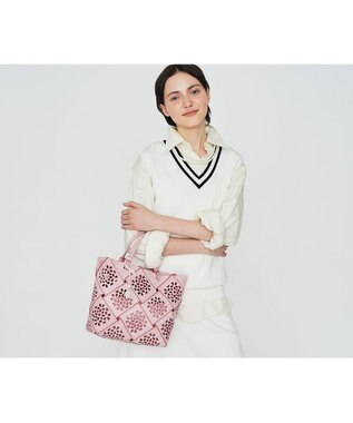 genten フラッターバスケット 手提げバッグ サクラピンク