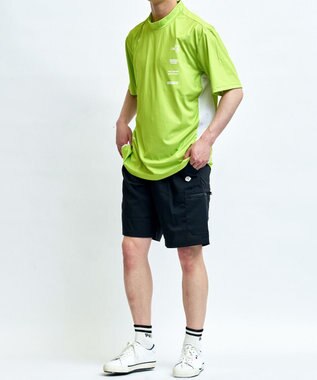PW CIRCULUS 【MEN】メッシュコンビ モックネック ゴルフ ライトグリーン系