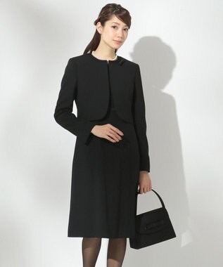 組曲 NOIR モランナ経二重 ジャケット+ワンピース ブラック系
