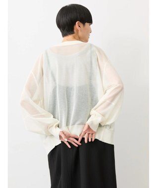 AMERICAN HOLIC 接触冷感２ＷＡＹシアーニットカーディガン Off White