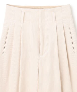 BEIGE， 【洗える】PASTEUR / ウエストベルト付きコーデュロイパンツ Ecru