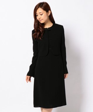 組曲 NOIR モランナ経二重 ジャケット+ワンピース ブラック系