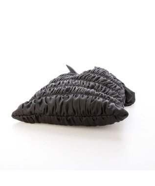 UNBILLION カシュカシュ cachecache / サテンギャザー巾着トートバッグ ブラック