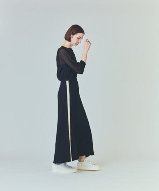 GRACE CONTINENTAL ラメシアーニットトップ ブラック