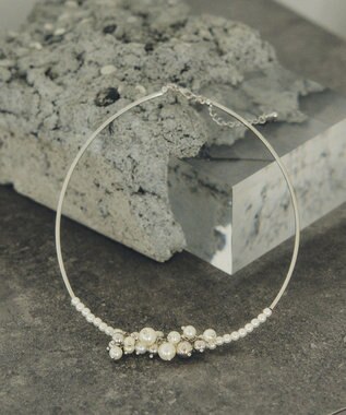 YECCA VECCA パールMIXパイプネックレス Silver