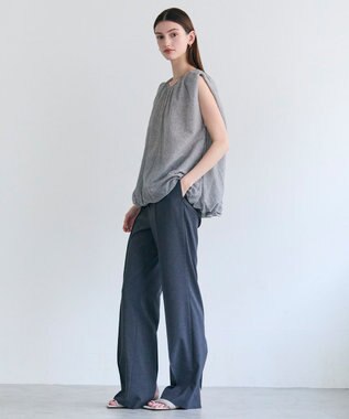 BEIGE， TOPAZ / バルーン シアーニット L.Grey