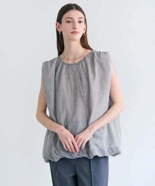 BEIGE， TOPAZ / バルーン シアーニット L.Grey