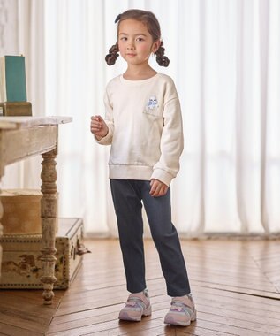 ANY KIDS アニマル バックプリントトレーナー エクリュ×ネコ