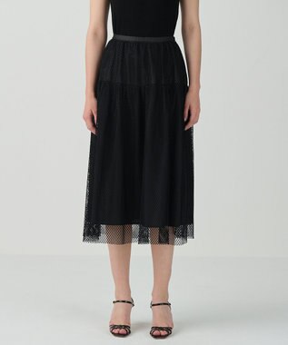 GRACE CONTINENTAL レイヤードタックスカート ブラック
