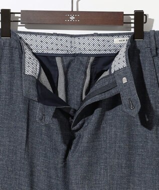 JOSEPH ABBOUD 清涼感【ウエストも伸びる!/弱撥水/イージーケア/軽量/ストレッチ】クールピケ パンツ ダルブルー系