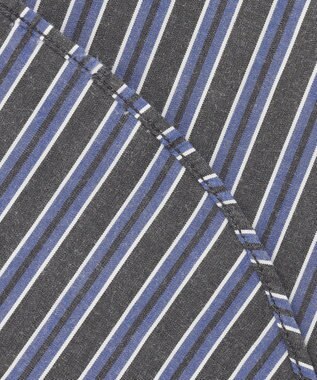 JOSEPH ABBOUD 【キングサイズ・シルク×綿ブレンド】シルクコットンストライプ シャツ グレー系1