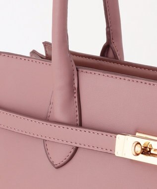 組曲 ベルトデザイントート バッグ ベージュピンク系