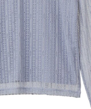 earth music&ecology レースドッキングプルオーバー Grayish Blue