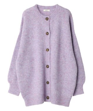 earth music&ecology ファンシーヤーンメランジカーディガン Lavender