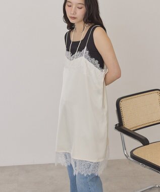 AMERICAN HOLIC レースサテンキャミワンピース