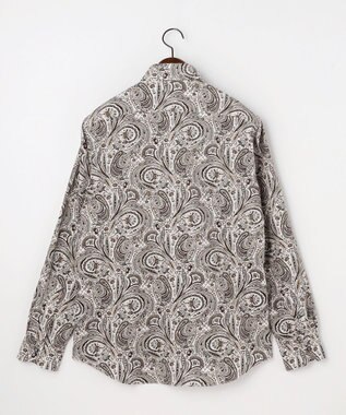 JOSEPH ABBOUD 【LIBERTY・綿100％】リバティペイズリープリントコーデュロイ シャツ ダークブラウン系6