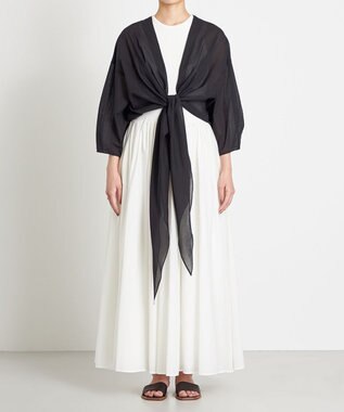 NAVE 【Nave 　洗える】マルチウェイシアーブラウス ブラック系