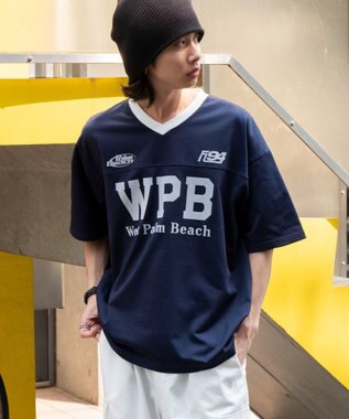 WEGO グラフィックフットボールT（SS） ネイビー