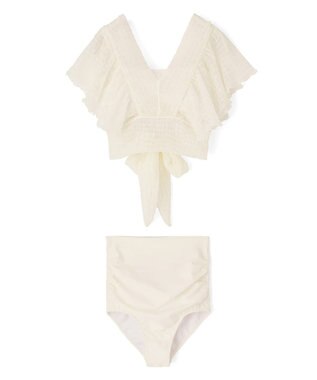 San-ai Resort（三愛水着楽園） フリルスリーブノンワイヤービキニ　9M　【San-ai Resort（サンアイリゾート）】 ホワイト