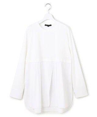 23区 S 【VERY掲載/洗える】ナチュラルコットンベア シャツレイヤード カットソー ホワイト系