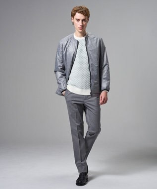 JOSEPH HOMME チャンディーガルジャガード　クルーネックニット スモーキーグリーン系