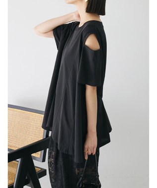 Green Parks ショルダーカットチュニック Black