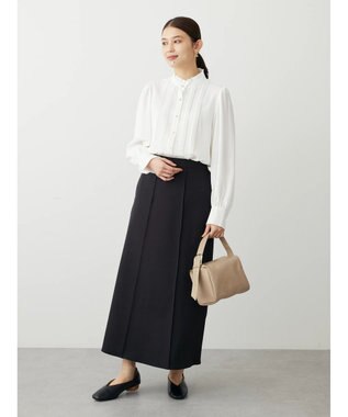 Green Parks ・ＥＬＥＮＣＡＲＥ　ＤＵＥ　イロイロ釦ピンタックブラウス Off White