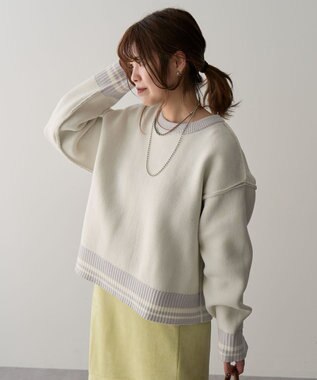 Green Parks ２ＷＡＹリバーシブルニットプルオーバー Gray